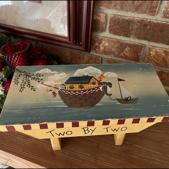 Rare Vintage 1970’s Noah’s Ark Solid Wood Bench‼️FINAL SALE - Picture 2 of 8